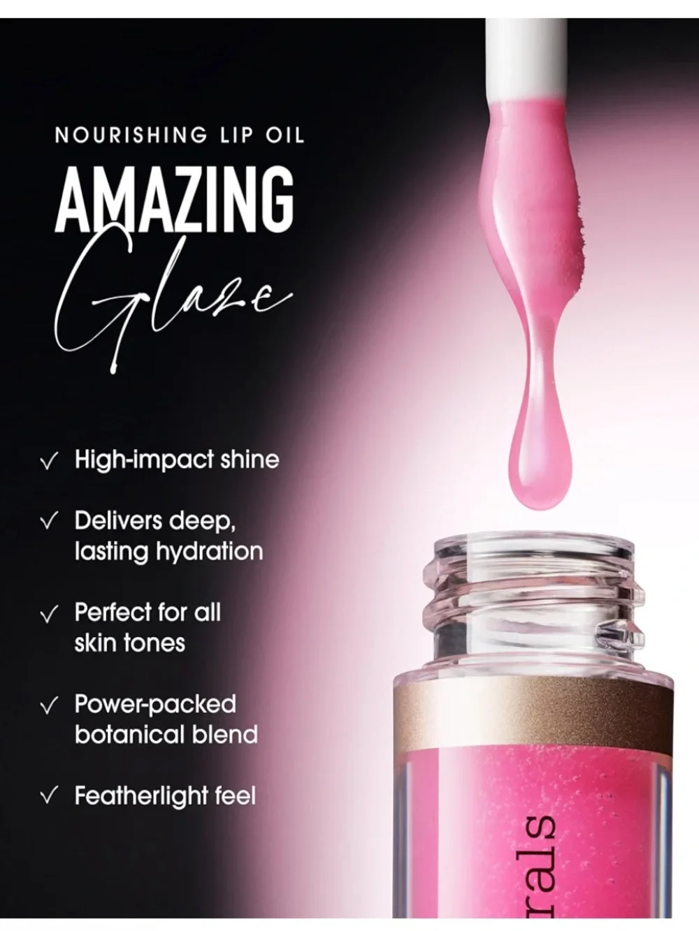 bareMinerals Nourishing Lip Oil Flaunt High Shine & Ultra Hydrating New